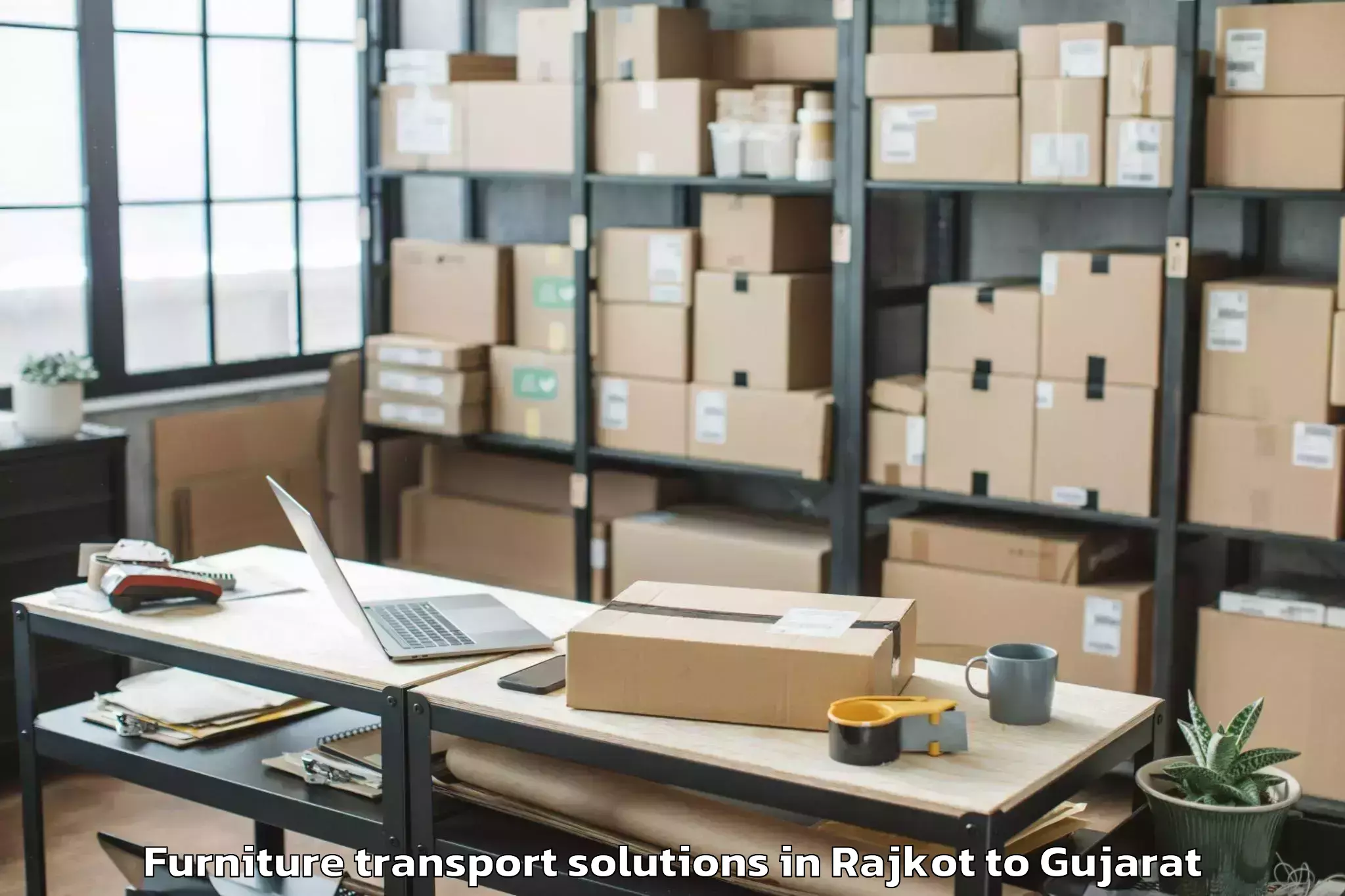 Discover Rajkot to Kankanpur Furniture Transport Solutions